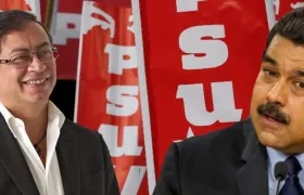 Gustavo Petro y Nicolás Maduro.