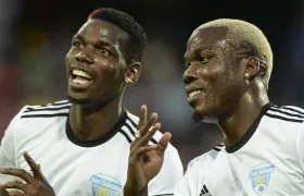 Paul Pogba y su hermano Mathias Pogba. 