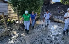 Aspecto de la avalancha en Puerto Escondido.