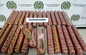 Salchichones contaminados con marihuana. 