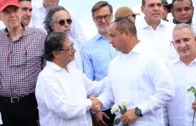 Presidente de la República, Gustavo Petro en el puente internacional Simón Bolívar.