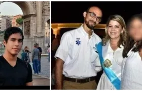 José David Barras y el funcionario Carlos Andrés Hernández García.