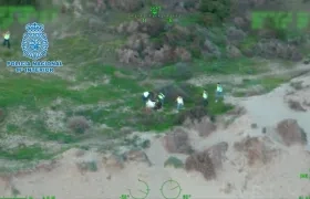 Zona donde fueron hallados restos de la mujer.