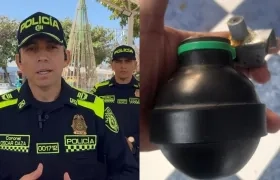 El coronel Óscar Daza y la granada.