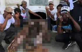 Una de las fotos publicadas por los jóvenes.