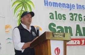 Carlos Camargo, Defensor del Pueblo, en el encuentro de este viernes en San Antero.