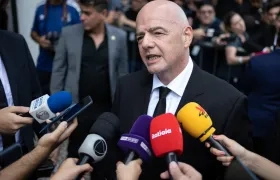 Gianni Infantino, presidente de la Fifa, en el funeral de Pelé.