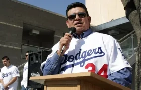 Fernando Valenzuela, exlanzador mexicano de los Dodgers. 