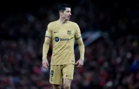 Robert Lewandowski, delantero del Barcelona.