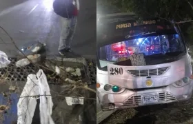 Accidente en el puente de 'La Virgencita'.