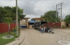 Entrada al acueducto, ubicado en el barrio El Ferry de Barranquilla. 