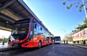 El bus articulado 100% eléctrico.