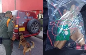 Camión de valores robado y el explosivo falso.