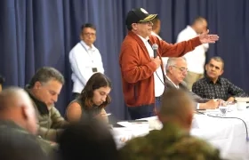 El Presidente Gustavo Petro exponiendo la iniciativa.