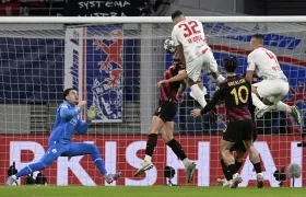 Con este cabezazo de Josko Gvardiol, el Leipzig encontró el empate ante el Manchester City.