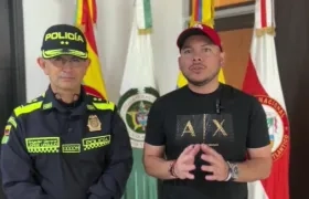 El comandante de la Policía Metropolitana, general Jorge Urquijo, y el Jefe de la Oficina para la Seguridad y Convivencia Ciudadana, Nelson Patrón