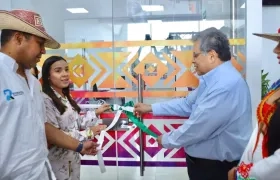 El Superintendete Ulahy Beltrán durante la inauguración.