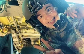 La subteniente Julieth García, fallecida en el accidente del helicóptero este domingo en Chocó