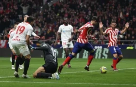 Álvaro Morata marcó en esta acción el quinto gol del Atlético. 