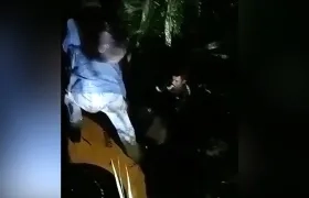 Momentos del rescate en un caño de Cartagena