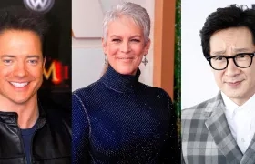 Brendan Fraser, nominado a mejor actor por "The Whale”, Jamie Lee Curtis, nominada a mejor actriz de reparto por "Everything Everywhere All at Once”, y Ke Huy Quan, nominado a mejor actor de reparto por "Everything Everywhere All at Once".