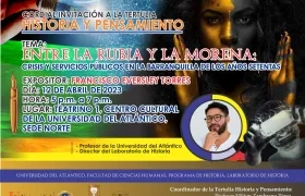 Afiche de la tertulia  Historia y Pensamiento