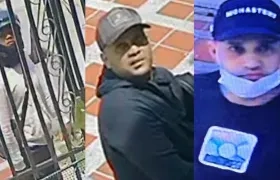 Los tres presuntos delincuentes que cometieron el robo.