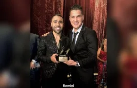 Elder Dayan y Lucas Dangond en la celebración de los premios Upar Awards.