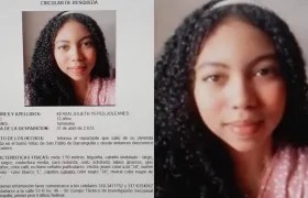  Keren Julieth Yepes Joleanes se encuentra desaparecida.