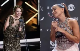 Las actrices colombianas Cristina Umaña y Majida Issa, de la producción "Noticia de un secuestro".