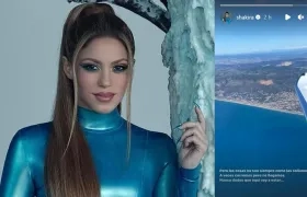 Shakira publicó en su red social una imagen desde la ventanilla del avión