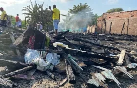 Destrucción total en el sector de 'La Puntilla' en el barrio Olaya Herrera de Cartagena