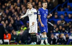 Luka Modric durante el juego de Champions contra el Chelsea. 