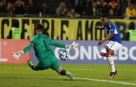 El cartagenero Elvis Perlaza marcó el primer gol de Millonarios.