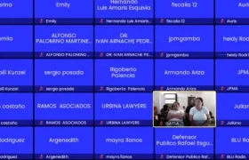 Aspecto de la audiencia virtual contra de 'Los Costeños' este miércoles. 