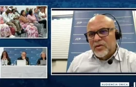 El exjefe paramilitar Salvatore Mancuso ante la JEP este lunes