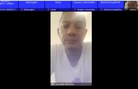 Jonás Pinto Ramírez durante la audiencia de este jueves. 