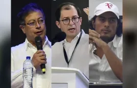 El Presidente Petro, el fiscal Barbosa y Nicolás Petro