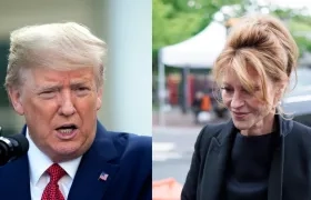 Donald Trump y la escritora E. Jean Carroll.