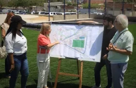 La Gobernadora Elsa Noguera y el Alcalde Jaime Pumarejo visitaron las obras del parque Bicentenario