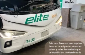 Este es el bus en el que se transportaban varios migrantes, entre ellos los diez colombianos secuestrados.