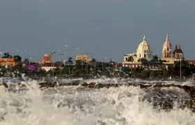 Fotografía de archivo de mar de leva en Cartagena