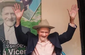   Juan Vicente Pérez Mora celebró este sábado sus 114 años.