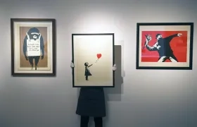 La obra 'Girl with Balloon' de Banksy.