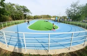 Esta es la pista de patinaje inaugurada en Parque Norte de Galapa