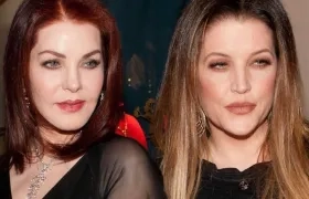 Priscilla Presley junto a su hija Lisa Marie que murió en enero pasado.