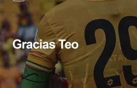 La imagen de Teo con la que Atlético Bucaramanga anunció la terminación del contrato