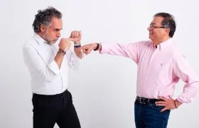 Armando Benedetti y el presidente Gustavo Petro en una gráfica de la pasada campaña electoral.