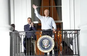 Joe Biden junto a su hijo Hunter Biden.