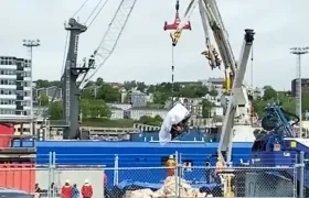 Restos del sumergible Titán.